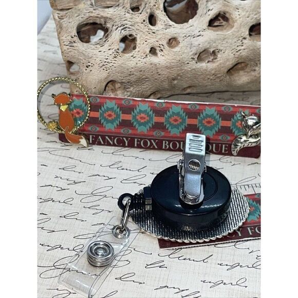 Love Black Cat Kitten Heart Lanyard Rose Retractable Reel ID Card Badge Holder - Picture 6 of 9